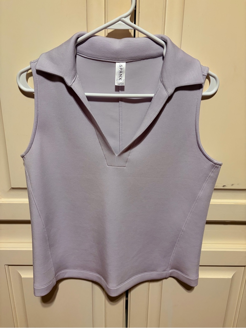 SPANX Lilac Sleeveless Polo Tank Top